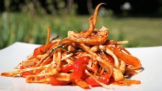 Korean Spicy Squid Salad  Morgane Recipes [upl. by Ainekahs]