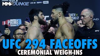 UFC 294 Full Fight Card Final Faceoffs From Abu Dhabi [upl. by Eimmit]