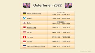 Osterferien 2022 [upl. by Tanny]