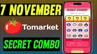 🍅Tomarket Airdrop Combo 7 November  Tomarket Daily Combo Today  Tomarket Secret Combo Today [upl. by Anitnahs388]