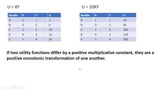 Utility Functions Positive Monotonic Transformations [upl. by Hedvah]