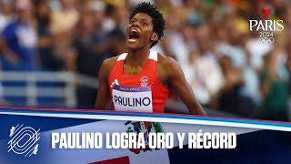 Marileidy Paulino de República Dominicana gana oro y rompe récord en Atletismo 400 m  París 2024 [upl. by Ruenhcs]