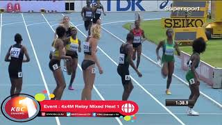 Kenya wins 4x4M Relay Mixed Heat 1 [upl. by Knorring]