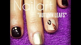 nailart quotAUTUMN LEAFSquot [upl. by Atterbury]