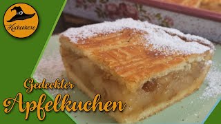 herrlich  saftiger gedeckter Apfelkuchen  mit Mürbteig [upl. by Tuorah]