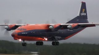 Cavok Air Antonov An12  Landing [upl. by Yancey]