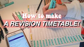 how to make a revision timetable quick easy simple  effective [upl. by Notecnirp]