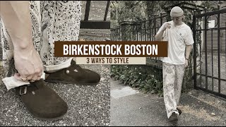 STYLING BIRKENSTOCK BOSTON 3 WAYS MOCHA SUEDE  TIMOTHYKOH [upl. by Onil]