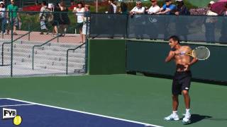 Nicolas Almagro Forehands and Backhands in Slow Motion HD  Indian Wells Pt 05 [upl. by Anerec]