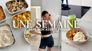 UNE SEMAINE DANS MON ASSIETTE réaliste  Riche en protéines Vegan Économique  Alice Esmeralda [upl. by Ennoryt]