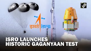 Historic milestone ISRO successfully launches a test flight for Gaganyaan mission test [upl. by Evelina]