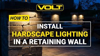 How to Install a Hardscape Light in a Retaining Wall  Landscape Lighting Installation Tips [upl. by Alice]