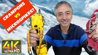 Microspikes vs Crampons  Which to Choose BEGINNER 4k UHD [upl. by Gulick]