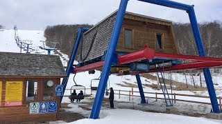 World Cup Triple  Mont Cascades  Doppelmayr Quad Chairlift [upl. by Ayanet]