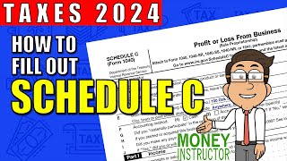 How to Fill Out Schedule C Form 1040 for 2023  Taxes 2024  Money Instructor [upl. by Adina]