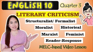 Critique a Literary Selection  Literary Approaches  GRADE 10  MELCbased VIDEO LESSON  QUARTER3 [upl. by Brick]