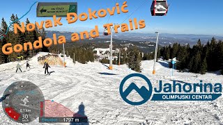 4K Skiing Jahorina Novak Đoković Gondola and Pistes 8 8a 8b 1c 1a 1b BiH RS GoPro HERO11 [upl. by Aniretac]