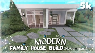 5K BLOXBURG MODERN FAMILY HOUSE BUILD NO GAMEPASS [upl. by Ailedroc]