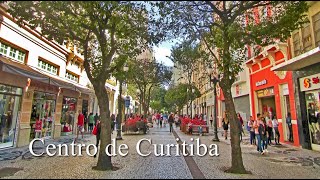 Curitiba Downtown  Walking Tour 4K [upl. by Abocaj]