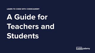 Learn from Home with Codecademy Guide for Teachers and Students [upl. by Pavyer]