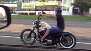 Harley Davidson Custom Bobber Chopper Sportster Forty Eight 48 Cruising [upl. by Evanne]