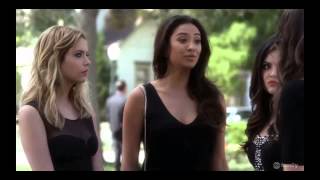 Pretty Little Liars  Liars Arrive to Wildens Funeral  4x01 quotA is for ALIVEquot [upl. by Lanna]