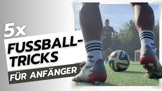 Lerne 5 Fußball Tricks für Anfänger auf engem Raum I Gewinne jede Eins gegen Eins Situation [upl. by Ellives]