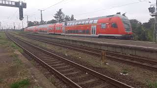 Zugfahrten im Bahnhof MagdeburgNeustadt am 17092024RE 1RE 20 und Güterzug [upl. by Haliek368]