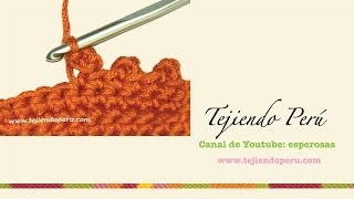 Crochet cómo tejer el punto picot o piquito cerrado [upl. by Eivlys]