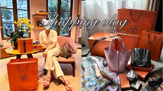 Shopping vlog 8  Hermes Picotin lock 18 Rose Sakura Chanel sunglasses [upl. by Pain62]