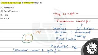 Meroblastic cleavage is a division which is [upl. by Eyllib133]