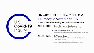 UK Covid19 Inquiry  Module 2 Hearing PM  2 November 2023 [upl. by Babb]