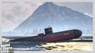 HUGE NEW NUCLEAR MILITARY SUBMARINE IN GTA 5 [upl. by Selimah]