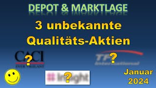 Die besten Aktien 2024  3 unbekannte QualitätsAktien mit starker KursRendite  Januar 2024 [upl. by Melanie]