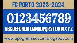 Tipografía FC Porto 2324 FREE DOWNLOAD [upl. by Inna574]