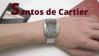 カルティエ・ドゥ・サントスという時計【Cartier de Santos WSSA0030 青文字盤長期使用レビュー】 [upl. by Oren263]