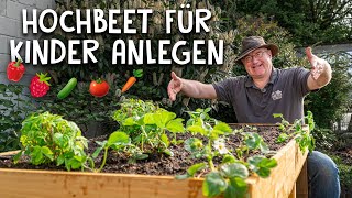 Tomaten Gurken Paprika amp Beeren 🍓  Hochbeet kinderfreundlich bepflanzen [upl. by Hamer]