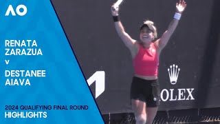 Renata Zarazua v Destanee Aiava Highlights  Australian Open 2024 Final Qualifying [upl. by Mcgregor407]