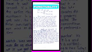 PUNCTUALITY Essay in Englishpunctual punctuality [upl. by Atikaj381]