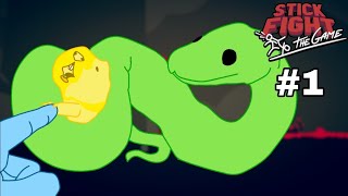 ¡Estoy HARTO de las SERPIENTES  stick fight the game con la Parvada 1 [upl. by Nannerb]