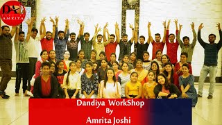 DANDIYA DANCE STEPS BASIC VIDEO  Learn Dandiya In easy Steps  Dandiya workshop by Amirta J [upl. by Temple198]