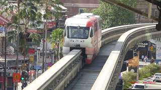 The Monorail System in Kuala Lumpur Malaysia Monorel KL  吉隆坡單軌列車 [upl. by Atinniuq81]