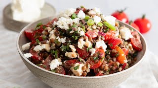 Linsensalat mit Feta und Tomaten [upl. by Eatton]