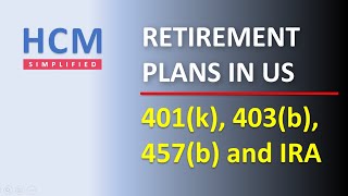 How retirement plans work in USA  401k  403b  457b  IRA [upl. by Ferino]