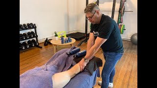 Recovery Massage of the Hamstrings amp Calves with Stuart Hinds [upl. by Enehpets]