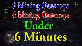 Coral Highlands Mining Guide  Under 6 minutes route  9 Blue and 6 Red Mining Outcrops [upl. by Maibach]