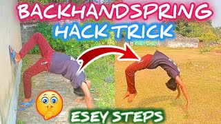 backhandspring tutorial in Hindi 🤘how to do a backflip tutorial 2022💪 tubu Michael  learn backflip [upl. by Constant]