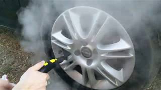 Kärcher SC 3 EasyFix Steam cleaner  Cleaning my Opel Corsa Wheels [upl. by Erving]