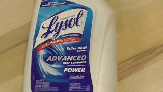 Remove Toilet Stains Lysol Advanced Deep Cleaning Toilet Bowl Cleaner Review [upl. by Lucretia84]