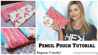 Easy Pencil Pouch Tutorial  Back to School [upl. by Huntington]